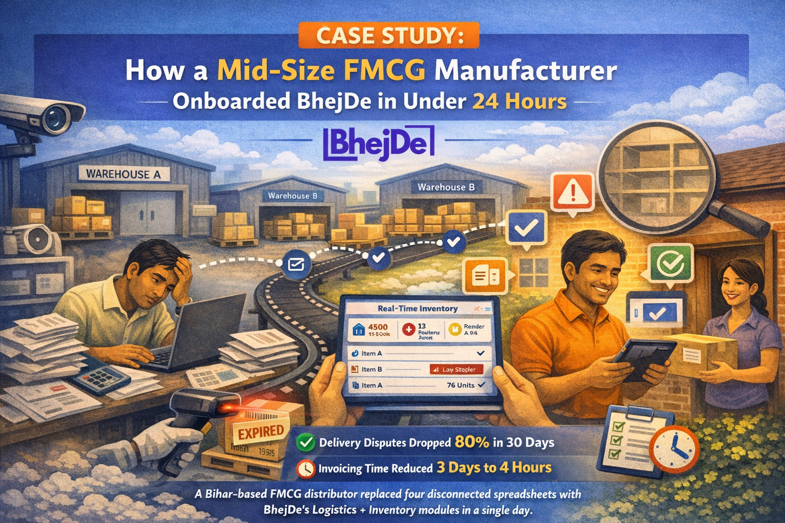 How a Mid-Size FMCG Manufacturer Onboarded BhejDe™ in Under 24 Hours