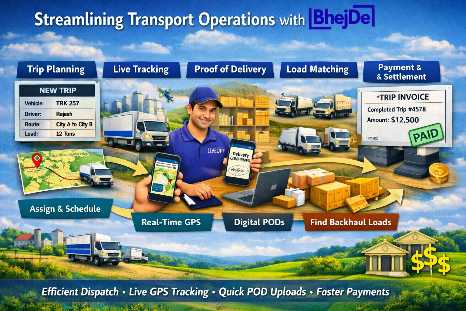 How BhejDe™ Supports Transporters in Day-to-Day Operations